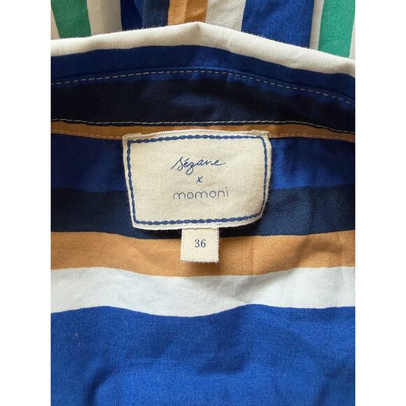 Sézane x Momoni Striped Shirt 36 French Girl Cotton - Picture 4 of 8